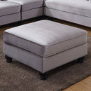 Furniture of America Jolanda Fabric Ottoman CM6158GY-OT IMAGE 1