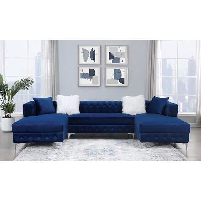 Furniture of America Ciabattoni Fabric Sectional CM6256NV-SECT IMAGE 3