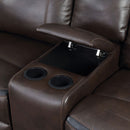  Furniture of America Chenai Reclining Leather Look Sofa CM6297-SF-VN IMAGE 3