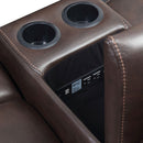  Furniture of America Chenai Reclining Leather Look Sofa CM6297-SF-VN IMAGE 4