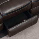  Furniture of America Chenai Reclining Leather Look Sofa CM6297-SF-VN IMAGE 6
