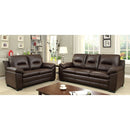  Furniture of America Parma Stationary Leather Look Sofa CM6324BR-SF IMAGE 1