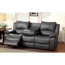  Furniture of America Sarles Reclining Bonded Leather Match Sofa CM6326-SF IMAGE 2