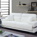  Furniture of America Zibak Stationary Leather Look Sofa CM6411WH-SF IMAGE 3