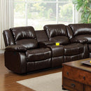 Furniture of America Winslow Reclining Leather Loveseat CM6556L-CT IMAGE 1
