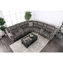  Furniture of America Irene Reclining Fabric Sectional CM6585GY-SECT IMAGE 5