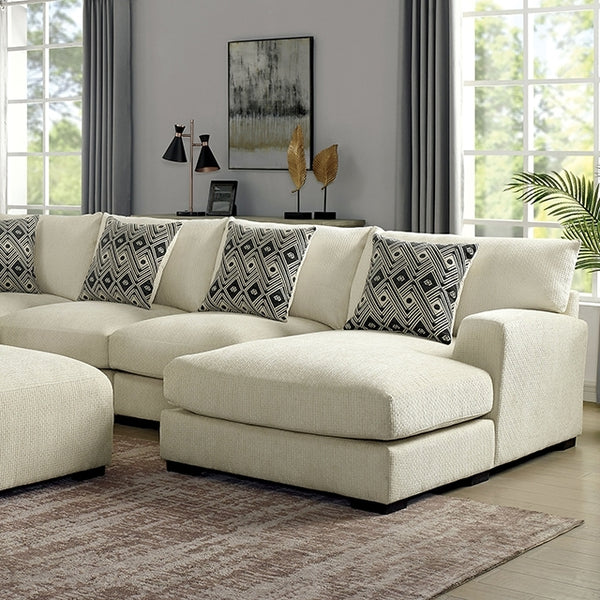 Furniture of America Kaylee Fabric Sectional CM6587BG-SECT-R IMAGE 1