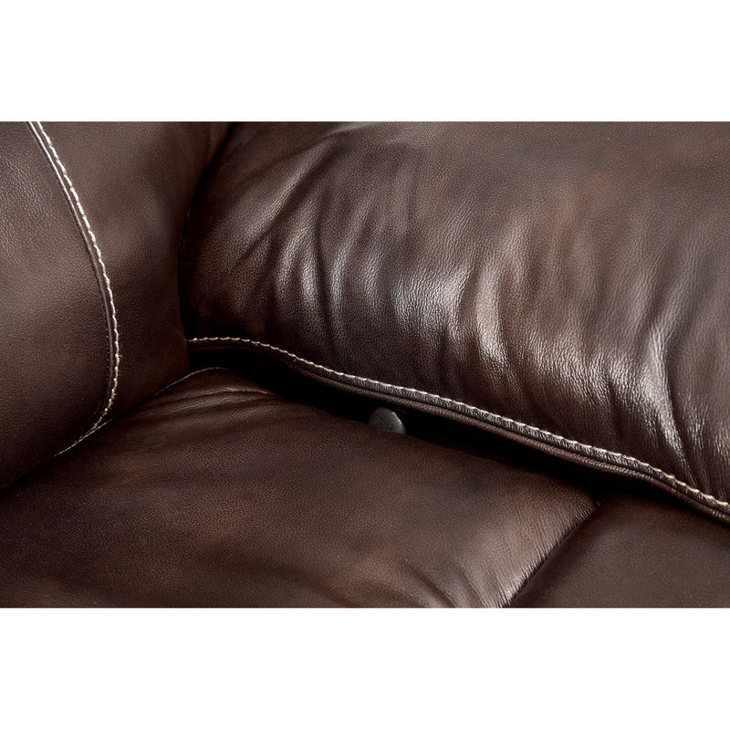 Furniture of America Ruth Reclining Leather Match Loveseat CM6783BR-LV IMAGE 3