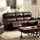  Furniture of America Ruth Reclining Leather Match Sofa CM6783BR-SF IMAGE 1