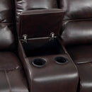  Furniture of America Glasgow Reclining Leather Sectional CM6822BR-TSP-SECT IMAGE 2