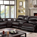  Furniture of America Glasgow Reclining Leather Sectional CM6822BR-TSP-SECT IMAGE 6