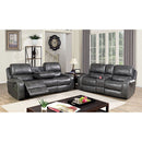  Furniture of America Walter Power Reclining Leather Look Sofa CM6950GY-SF-PM IMAGE 2