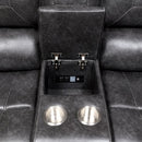  Furniture of America Joanne Reclining Leather Look Sectional CM6951GY-SECT IMAGE 3