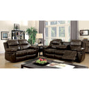  Furniture of America Listowel Reclining Bonded Leather Match Sofa CM6992-SF IMAGE 3