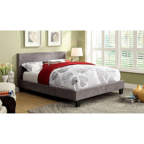 Furniture of America Winn Park California King Upholstered Panel Bed CM7008GF-CK-BED-VN IMAGE 1