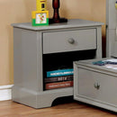  Furniture of America Diane 1-Drawer Kids Nightstand CM7158GY-N-VN IMAGE 1