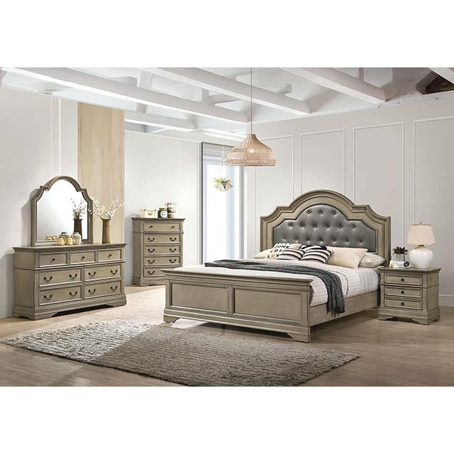 Furniture of America Lasthenia California King Upholstered Panel Bed CM7181CK-BED IMAGE 2