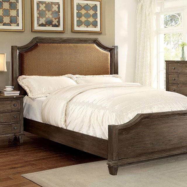 Furniture of America Halliday King Upholstered Panel Bed CM7281EK-BED IMAGE 1