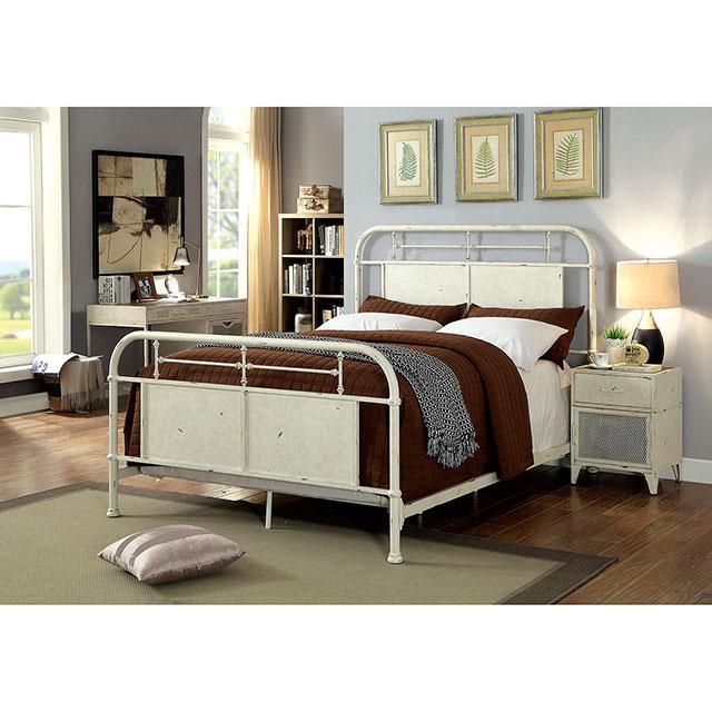 Furniture of America Haldus King Metal Bed CM7502WH-EK IMAGE 1