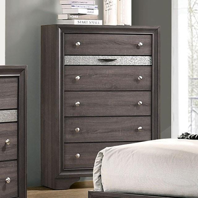 Furniture of America Chrissy 6-Drawer Chest CM7552GY-C IMAGE 1