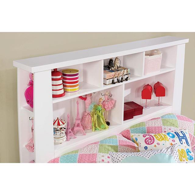 Furniture of America Marlee Full Bookcase Bed CM7651WH-F-BED IMAGE 3