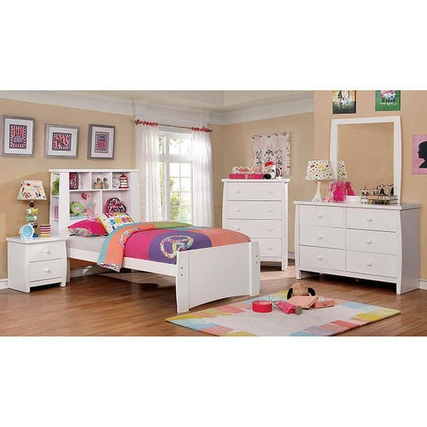 Furniture of America Marlee Twin Bookcase Bed CM7651WH-T-BED IMAGE 1