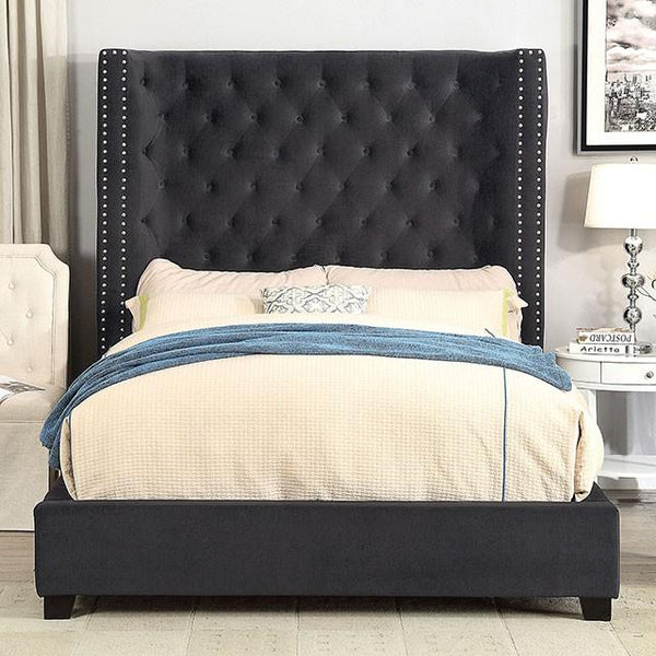 Furniture of America Mirabelle California King Upholstered Platform Bed CM7679DG-CK IMAGE 1