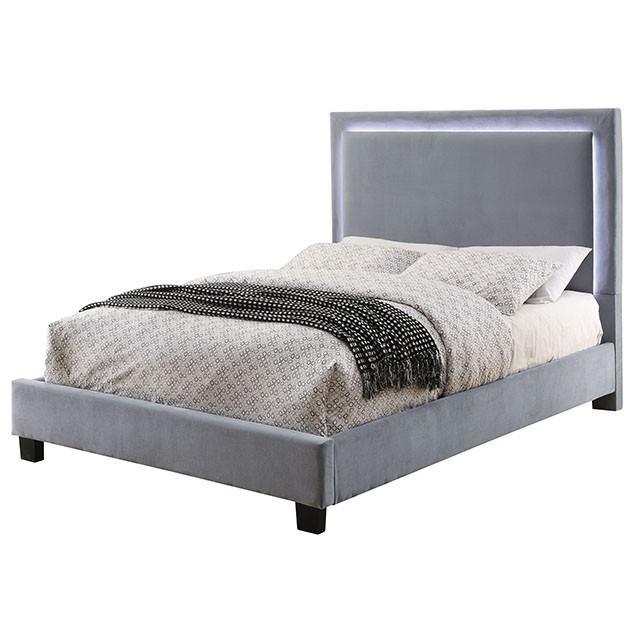 Furniture of America Erglow Full Upholstered Platform Bed CM7695GY-F-BED-VN IMAGE 8