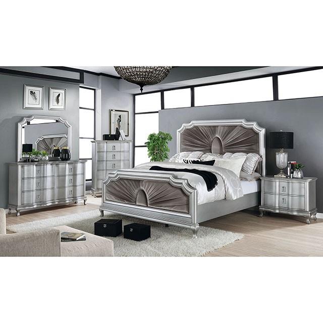 Furniture of America Aalok King Upholstered Panel Bed CM7864EK-BED IMAGE 2