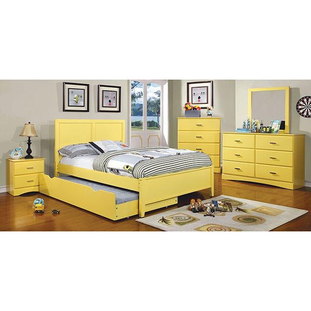 Furniture of America Prismo Twin Panel Bed CM7941YW-T-BED IMAGE 1