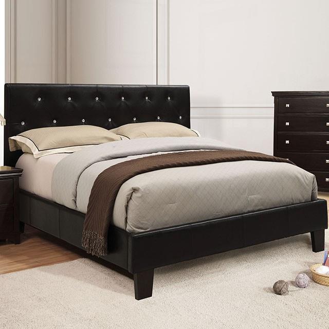 Furniture of America Velen Full Upholstered Platform Bed CM7949BK-F-BED-VN IMAGE 1