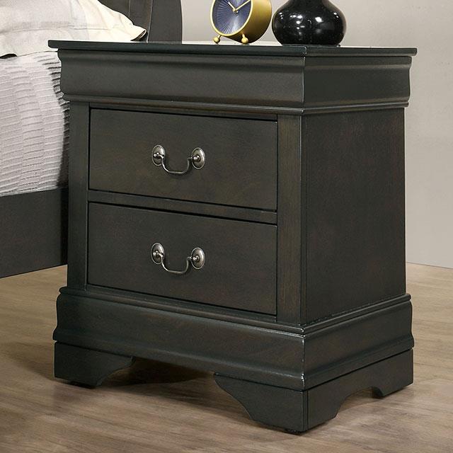 Furniture of America Louis Philippe 2-Drawer Nightstand CM7966GY-N IMAGE 1