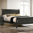  Furniture of America Louis Philippe Queen Sleigh Bed CM7966GY-Q-BED IMAGE 1