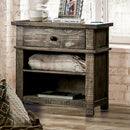  Furniture of America Woodburn 1-Drawer Nightstand EM7071BR-N IMAGE 1