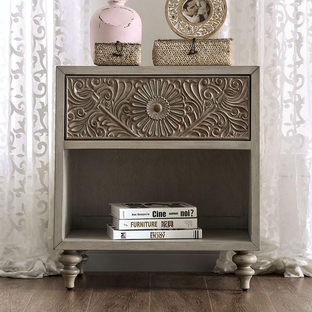 Furniture of America Jakarta 1-Drawer Nightstand FOA7882N IMAGE 1