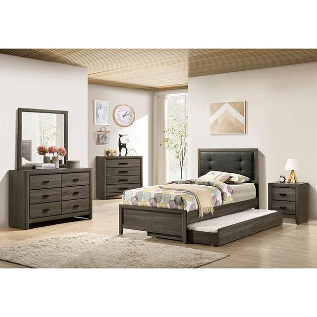 Furniture of America Roanne Twin Upholstered Panel Bed FOA7927T-BED IMAGE 2