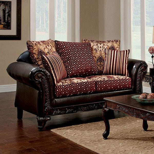 Furniture of America Ellis Stationary Loveseat SM7507N-LV IMAGE 1