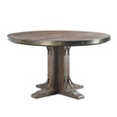 Acme Furniture Round Raphaela Dining Table with Pedestal Base DN00984 IMAGE 2