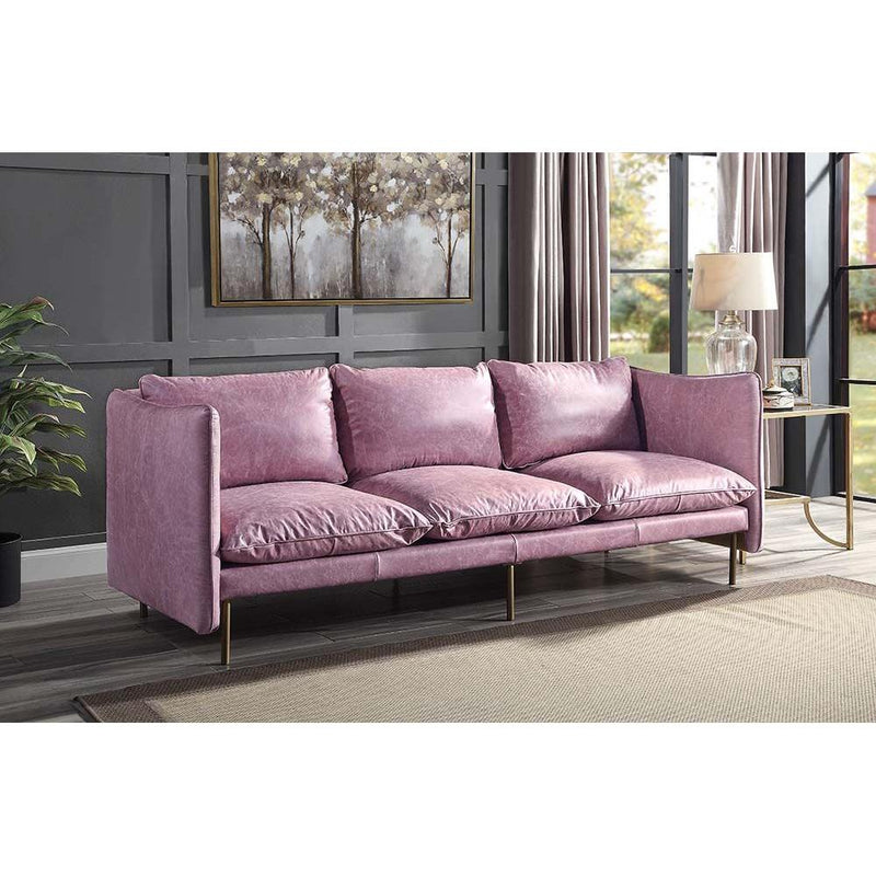 Acme Furniture Metis Stationary Leather Sofa LV01018 IMAGE 6