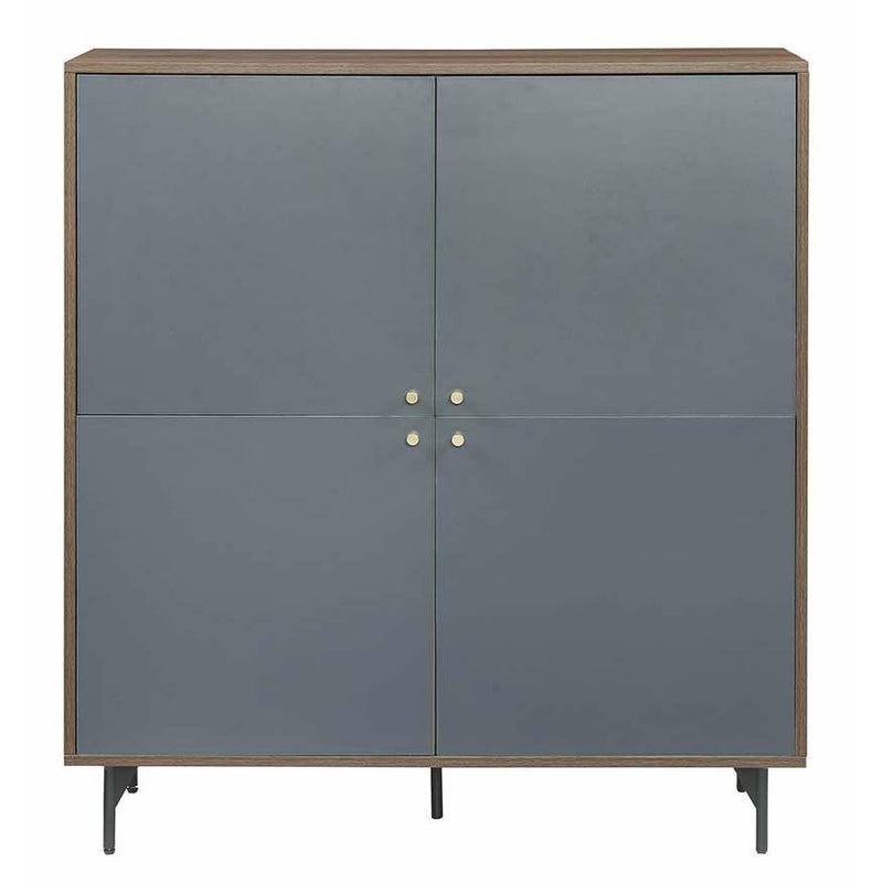 Acme Furniture Gencho AC01070 Cabinet - Gray and Walnut IMAGE 2