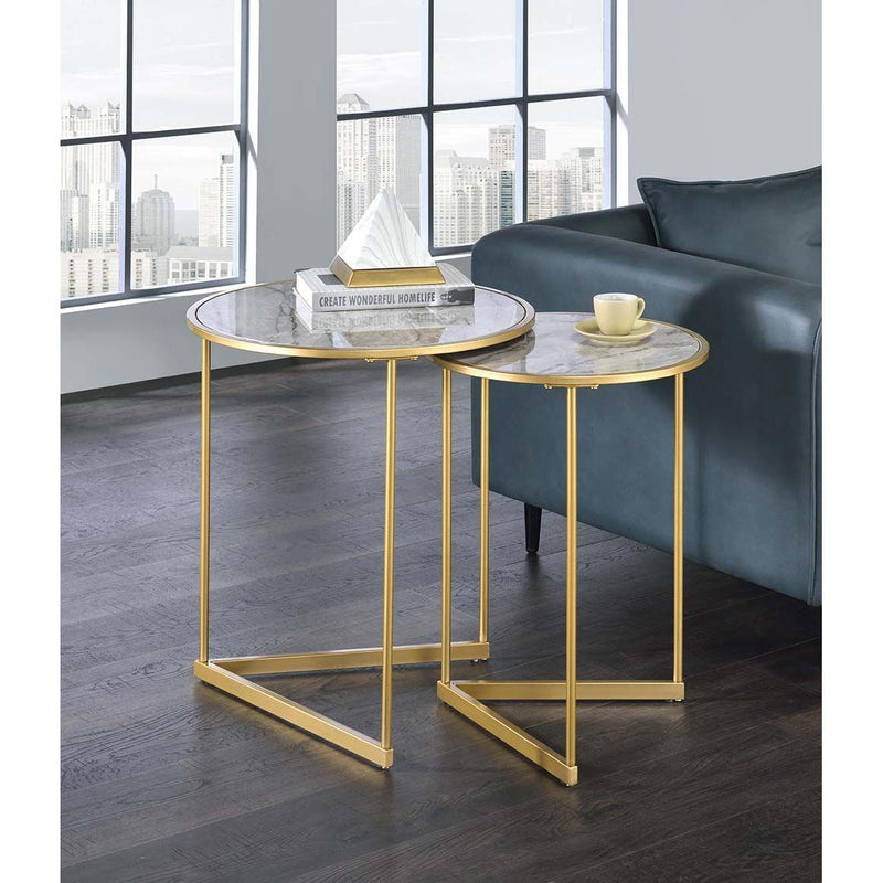 Acme Furniture Garo Nesting Tables LV01085 IMAGE 4