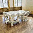Acme Furniture Sorina Dining Table with Glass Top and Pedestal Base DN01208 IMAGE 1