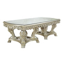 Acme Furniture Sorina Dining Table with Glass Top and Pedestal Base DN01208 IMAGE 2