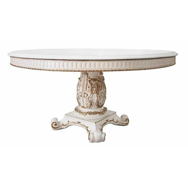 Acme Furniture Round Vendome Dining Table with Pedestal Base DN01222 IMAGE 1