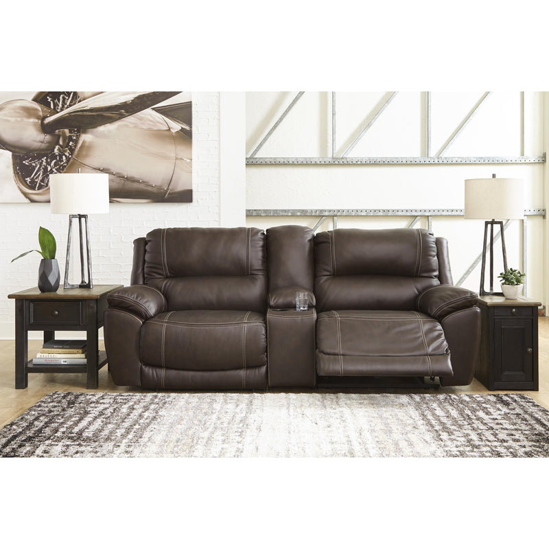 Signature Design by Ashley Dunleith Power Reclining Leather Match 3 pc Sectional U7160458/U7160457/U7160462 IMAGE 3