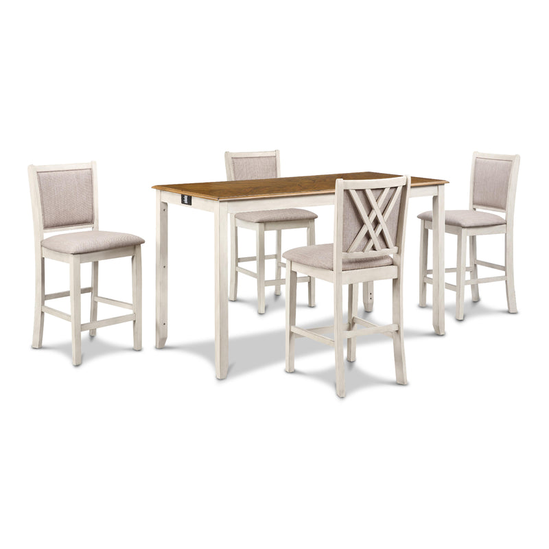 New Classic Furniture Amy 5 pc Counter Height Dinette D3651-60CS-BSQ IMAGE 2