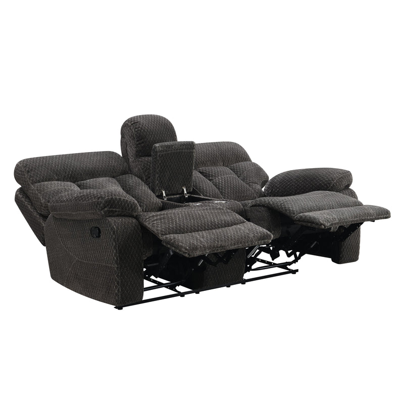 New Classic Furniture Bravo Reclining Fabric Loveseat with Console U1165-25-SLP IMAGE 3