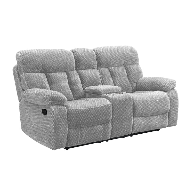 New Classic Furniture Bravo Reclining Fabric Loveseat with Console U1165-25-STN IMAGE 1