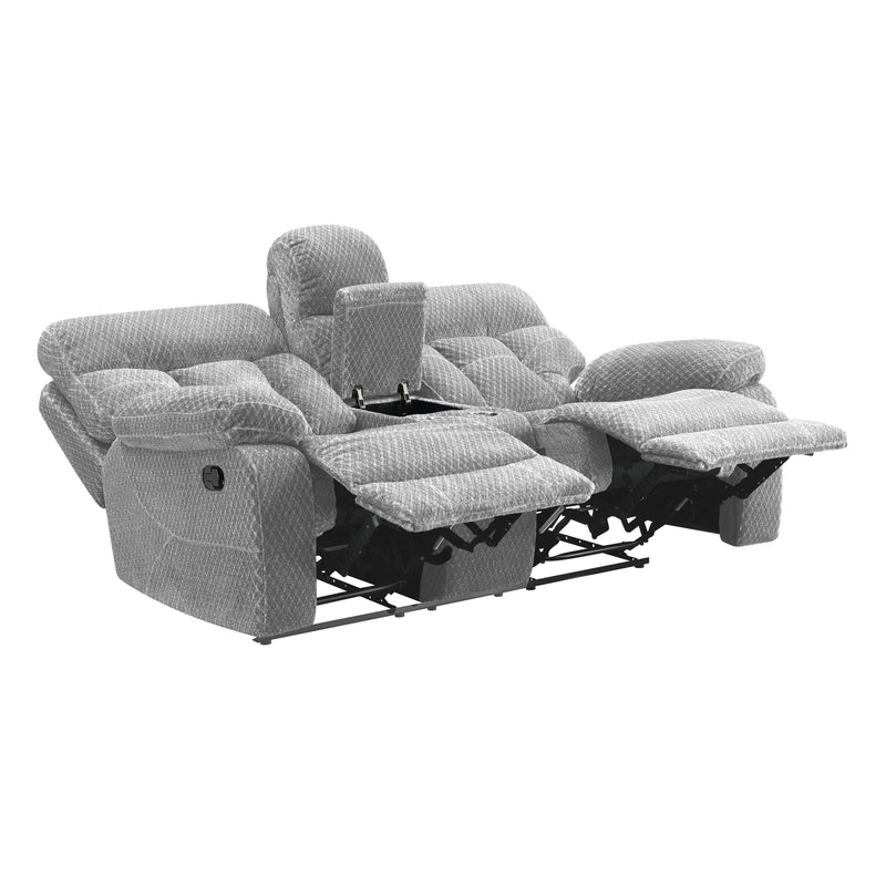 New Classic Furniture Bravo Reclining Fabric Loveseat with Console U1165-25-STN IMAGE 3