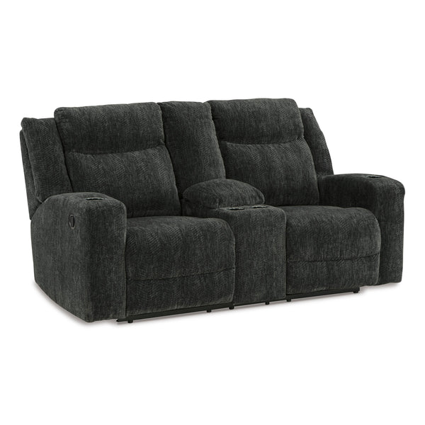 Signature Design by Ashley Martinglenn Reclining Fabric Loveseat with Console 4650494 IMAGE 1